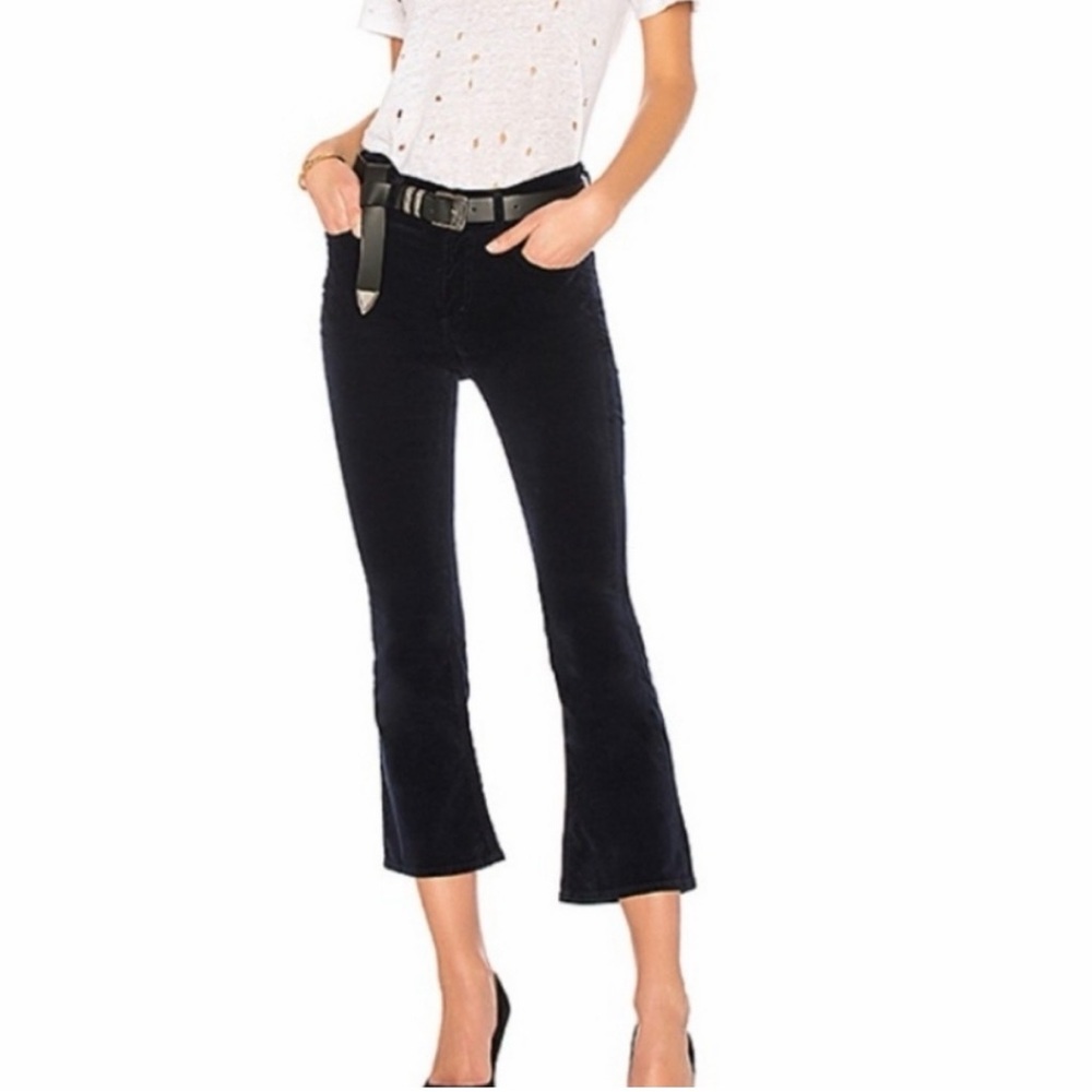 New Cotton Citizen black fly flare crop button front jeans size 23